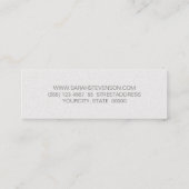 Einfache, schicke und moderne Funkelnd IMITATE-Seq Mini Visitenkarte (Rückseite)