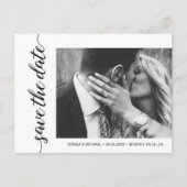 Einfache schicke Verlobung Foto Hochzeit Speichern Postkarte (Vorderseite)