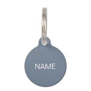 Einfache Schiefergraue individuelle Name Kontaktka Haustiermarke