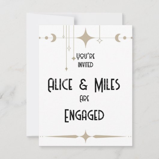 Einfache Schimmer Einladung (Vorderseite)