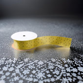 Einfache Schimmergoldgraue Schneeflocken Satinband