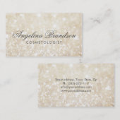 Einfache Schimmernde Creme Cosmetologist Card Visitenkarte (Vorne/Hinten)