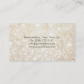 Einfache Schimmernde Creme Cosmetologist Card Visitenkarte (Rückseite)