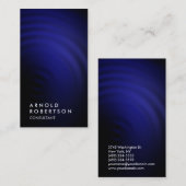 Einfache Schlicht Blue Black Consultant-Visitenkar Visitenkarte (Vorne/Hinten)