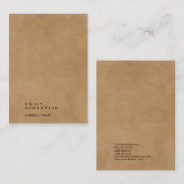 Einfache Schlicht Brown Trendy Moderne Minimalisti Visitenkarte (Vorne/Hinten)