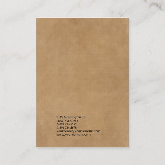 Einfache Schlicht Brown Trendy Moderne Minimalisti Visitenkarte (Rückseite)
