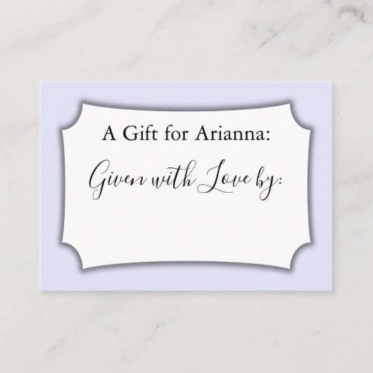 Einfache Schlicht Display Brautparty Lavendel Begleitkarte (Rückseite)