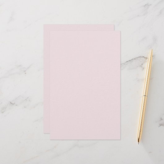 Einfache Schlicht Dusty Rose Stationery Briefpapier (Vorderseite/Rückseite Beispiel)