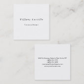 Einfache Schlicht Elegante Minimalistisch Moderne Quadratische Visitenkarte (Vorne/Hinten)