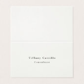 Einfache Schlicht Elegante Minimalistisch Moderne Visitenkarten (Außenseite Aufgefaltet)