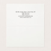 Einfache Schlicht Elegante Minimalistisch Moderne  Visitenkarten (Innenseite Aufgefaltet)