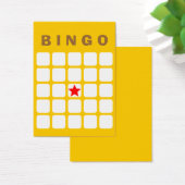 Einfache Schlicht-Gelbe 5x5-DIY-Bingokarte (Schreibtisch)