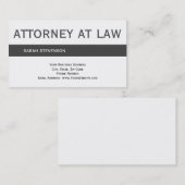 Einfache Schlicht-graue Juristenkarte Visitenkarte (Vorne/Hinten)