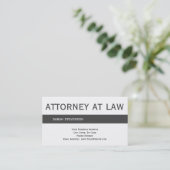 Einfache Schlicht-graue Juristenkarte Visitenkarte (Stehend Vorderseite)