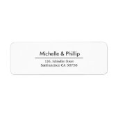 Einfache schlicht-minimalistische Rücksendeadresse (Vorne)