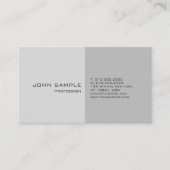 Einfache Schlicht Moderne Beruflich Elegante Grau Visitenkarte (Vorderseite)
