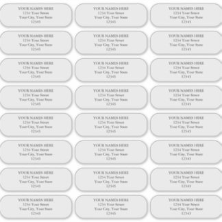 Einfache Schlichte abgerundete Ecken - Adressetike Aufkleber