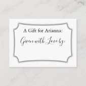 Einfache Schlichte Anzeige Brautparty Schwarz & We Begleitkarte (Rückseite)