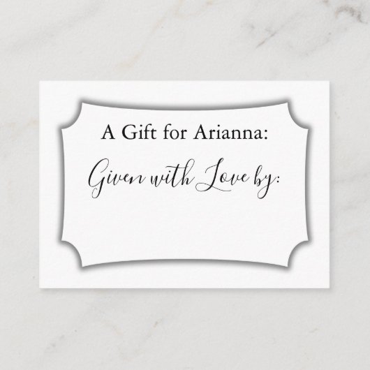 Einfache Schlichte Anzeige Brautparty Schwarz & We Begleitkarte (Rückseite)