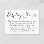 Einfache Schlichte Anzeige Brautparty Schwarz & We Begleitkarte (Vorderseite)