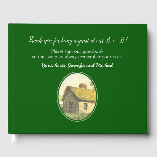 Einfache, Schlichte B und B Gästebuch (Vorderseite)