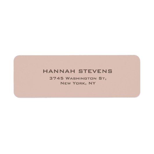Einfache Schlichte Beige Rosa Elegant Moderne (Vorne)