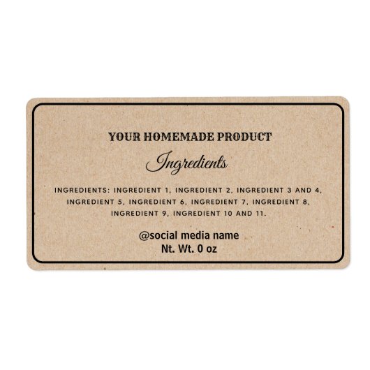 Einfache schlichte Beipackzettel (Vorne)