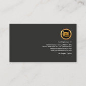 Einfache Schlichte Berufliche Konstruktion Visitenkarte (Rückseite)