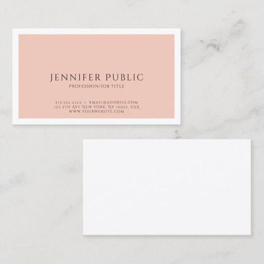 Einfache Schlichte Berufliche Moderne Elegante Far Visitenkarte (Vorne/Hinten)