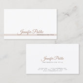 Einfache Schlichte Berufliche Moderne Elegante Wei Visitenkarte (Vorne/Hinten)