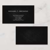 Einfache Schlichte Black Business Card Visitenkarte (Vorne/Hinten)