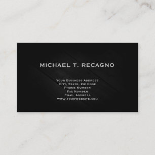 Einfache Schlichte Black Business Card Visitenkarte
