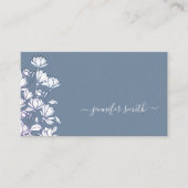 Einfache Schlichte blaue Blume Zeichnend Blumensch Visitenkarte (Vorderseite)