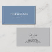 Einfache schlichte blaue Geschäftskarte Visitenkarte (Vorne/Hinten)