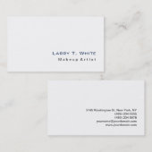 Einfache Schlichte Blauer Makeup Künstlertrappe Visitenkarte (Vorne/Hinten)