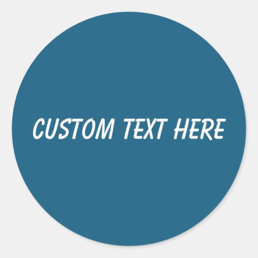 Einfache schlichte Blautafel Runder Aufkleber (Vorderseite)