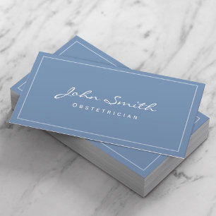 Einfache Schlichte Blue Obstetriker-Visitenkarte Visitenkarte