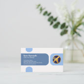 Einfache Schlichte Creative Blue Tabs Visitenkarte (Stehend Vorderseite)