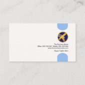 Einfache Schlichte Creative Blue Tabs Visitenkarte (Rückseite)