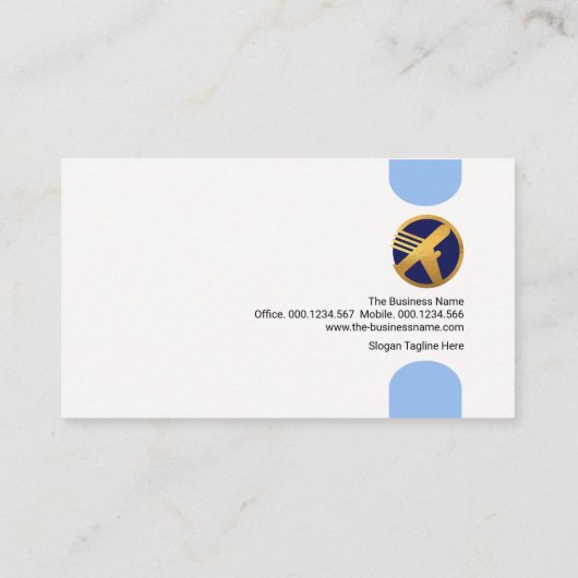 Einfache Schlichte Creative Blue Tabs Visitenkarte (Rückseite)