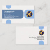 Einfache Schlichte Creative Blue Tabs Visitenkarte (Vorne/Hinten)