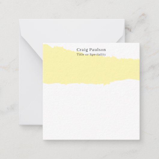 Einfache Schlichte Creme Schwarz-weiß Minimalistis Mitteilungskarte (Vorderseite)