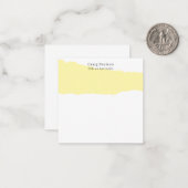 Einfache Schlichte Creme Schwarz-weiß Minimalistis Mitteilungskarte (Vorderseite/Rückseite Beispiel)