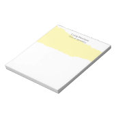 Einfache Schlichte Creme Schwarz-weiß Minimalistis Notizblock (Rotiert)