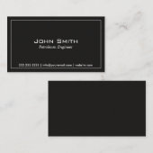 Einfache Schlichte Dark Petroleum Engineer Busines Visitenkarte (Vorne/Hinten)