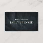 Einfache Schlichte dunkelgraue Ledermuster Persönl Visitenkarte (Vorderseite)