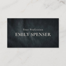 Einfache Schlichte dunkelgraue Ledermuster Persönl Visitenkarte