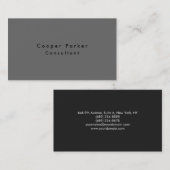Einfache Schlichte Elegant Dim Gray Texture Berufl Visitenkarte (Vorne/Hinten)