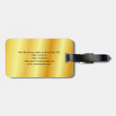 Einfache Schlichte Elegant-Gold-Farbe Minimalistis Gepäckanhänger (Rückseite horizontal)