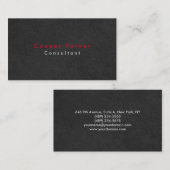 Einfache Schlichte Elegant Gray Texture Beruflich Visitenkarte (Vorne/Hinten)